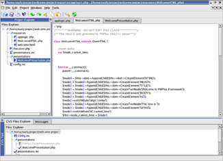 Snapshot of the IDE